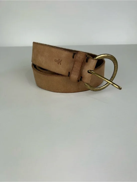 FRYE LEATHER TAN BELT XL
