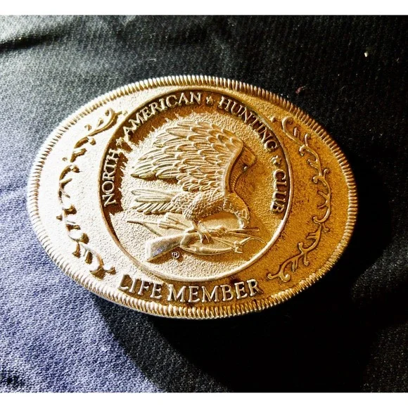 North‎ American Hunting Club Lifetime Member Gold Tone Belt Buckle
