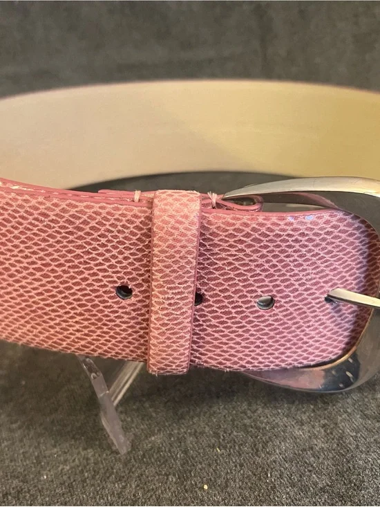 Dusty Pink Textured Leather wide Women’s Belt