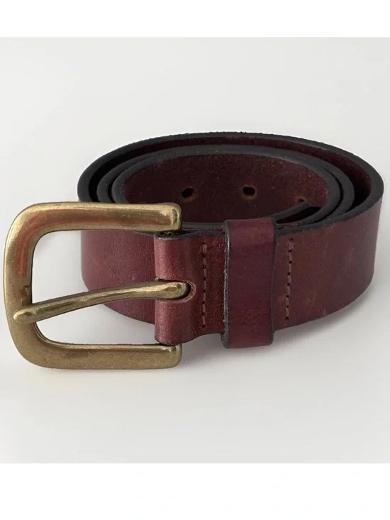 Vintage GAP Brown ITALIAN Leather Belt Size 30 USA Made