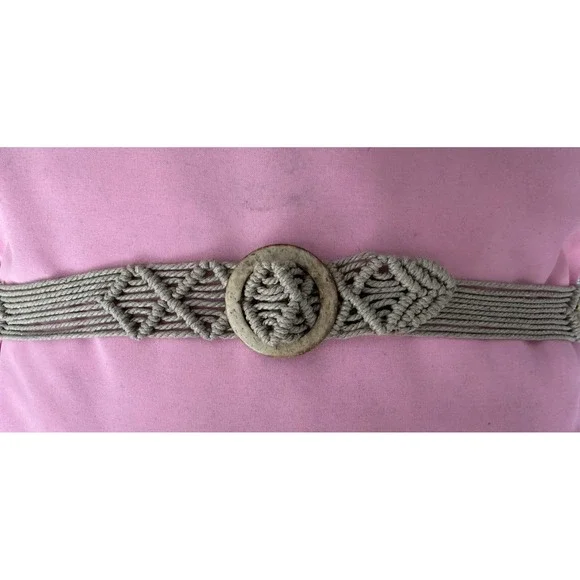 Vintage Handmade Macramé Boho‎ Belt 42