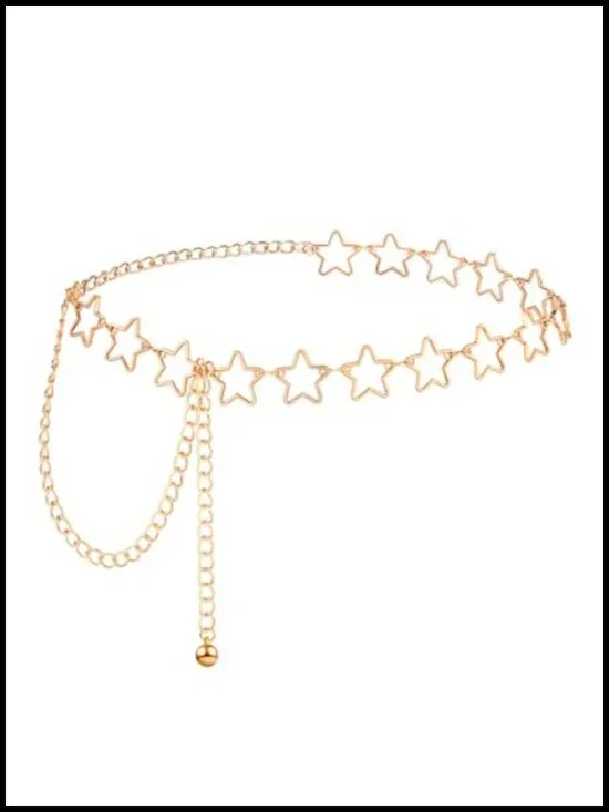 Metal Waist Chain Belt for Dresses Jeans
