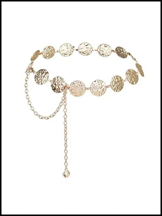 Vintage Prismatic Waist Chain Belt for Dresses Blouses Sweaters