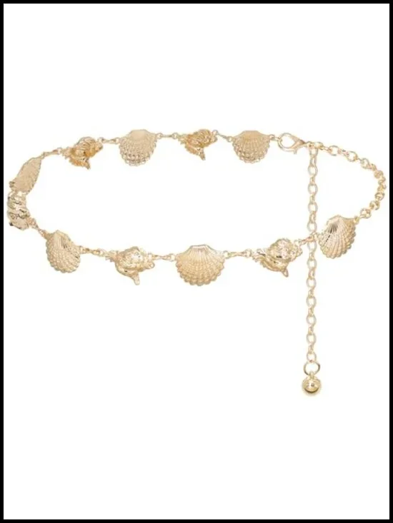 Metal Waist Chain Adjustable Chain Belts for Women