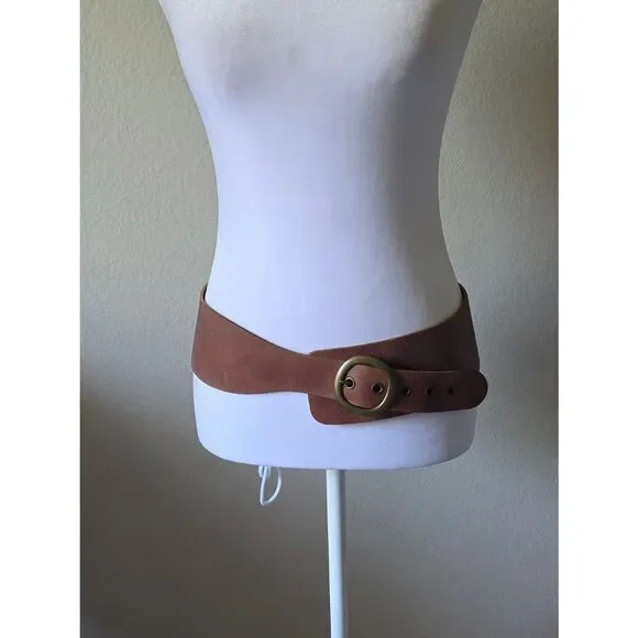 Vintage Y2K Gap Jeans Brown Genuine Leather Made In The USA Belt