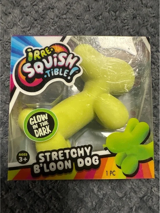 Irre Squish Tible Stretchy B'Loon Dog Glow in the Dark Toy