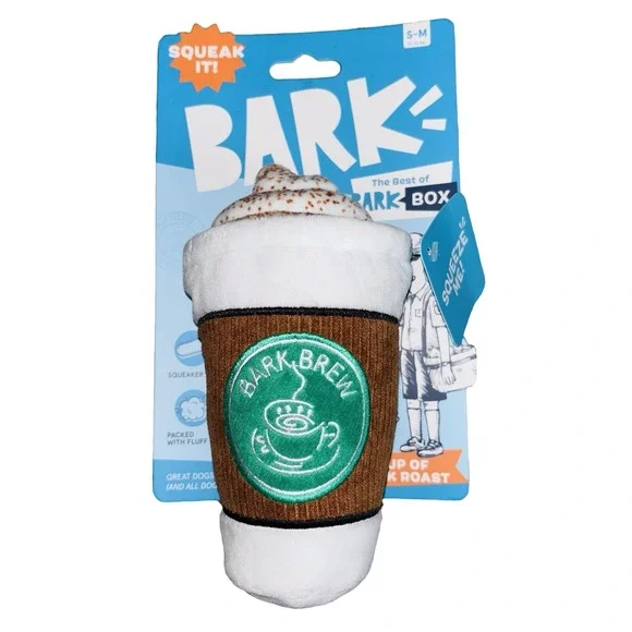 BARK Dog Toy‎ Cup Of Bark Roast Plush - New