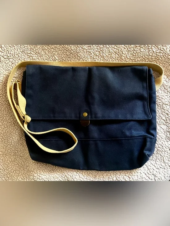 Archival Clothing - “Flap Musette” Waxed Canvas Messenger Bag