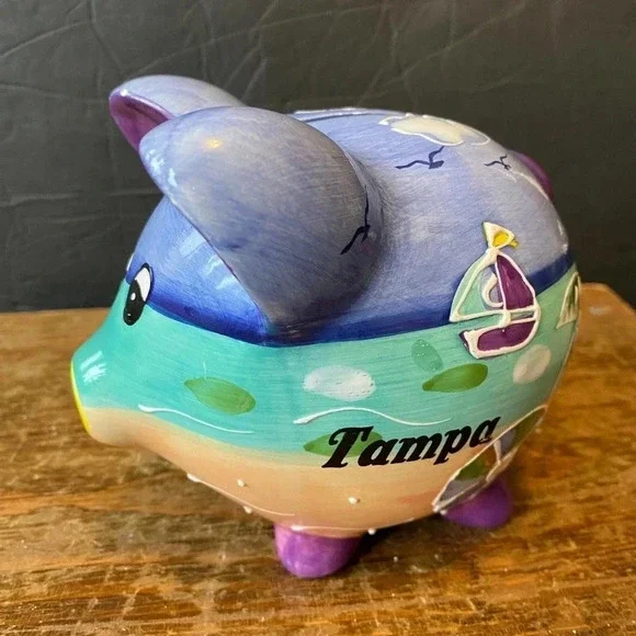 Tampa Cute Multi Color Print Piggy Bank