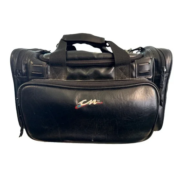 1990's Padded Camcorder Carrying Case Duffle Shoulder Bag Zip Compartments 17x10