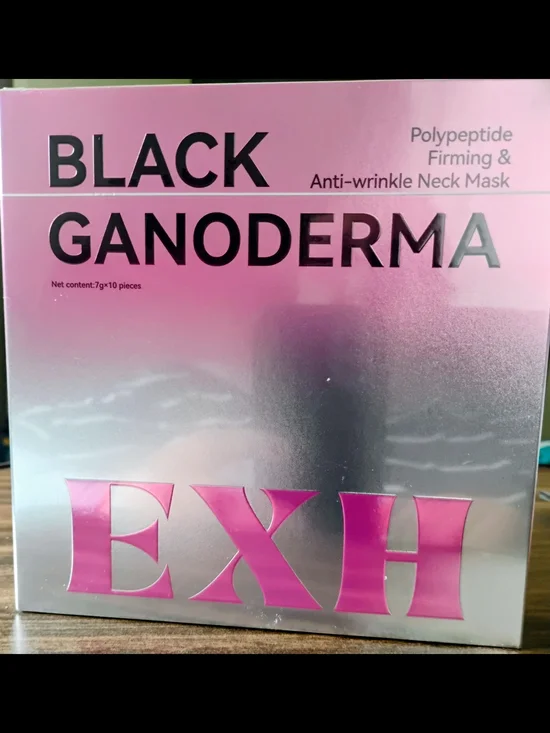Source Unknown Black Ganoderma EXH Pink and Silver Face Mask