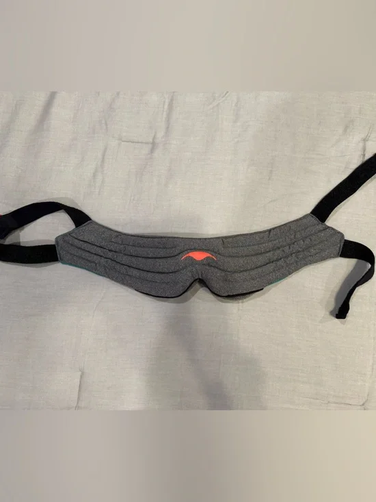 Women's Gray Contoured Sleep Mask with Adjustable Strap