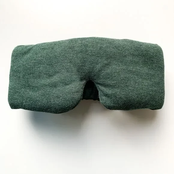 Lunya Sleep Mask Cotton Blend Green Machine Washable New NWOT