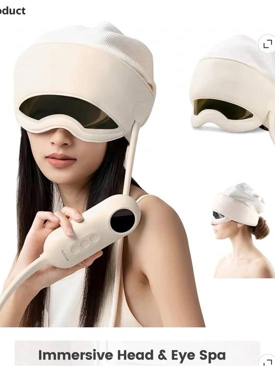 Immersive Head & Eye Spa Mask - Cream NIB