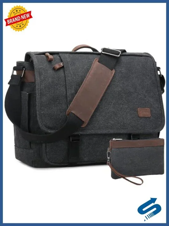 Canvas Messenger Bag 17-17.3
