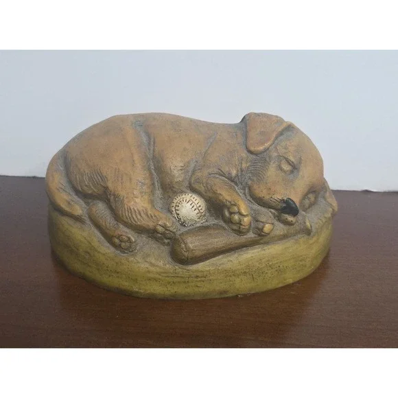 Sleeping Labrador‎ Retriever Dog Baseball Statue 2000 Telle M. Stein 8.5