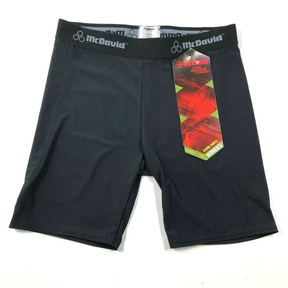 McDavid Womens L Black Sliding Shorts Softball Baseball Compression Made in USA