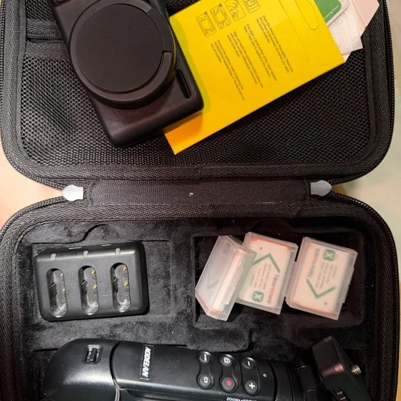 Sony ZV-1 Accessory Starter Pack - Off brand Case, Tripod, Batteries