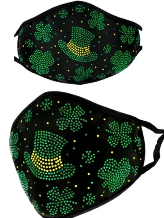 St. Patrick's Day Face Mask With Filter Reusable NWT