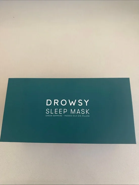 New in Box Drowsy Silk Sleep Mask in Sapphire Green