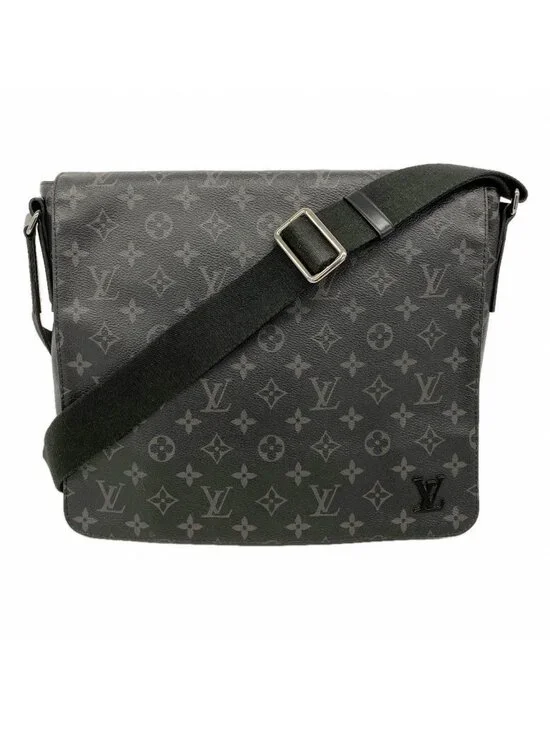 Louis Vuitton Shoulder Bag Monogram Eclipse District MM NM Black