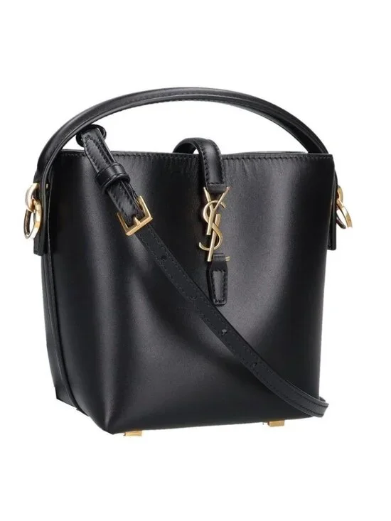 Saint Laurent Roland Paris Mini YSL Mini Bucket Calfskin Shoulder