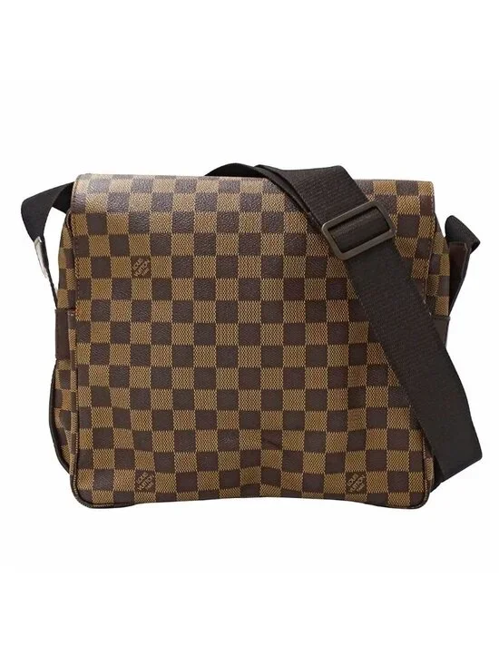 Louis Vuitton Damier Shoulder Bag Naviglio Brown
