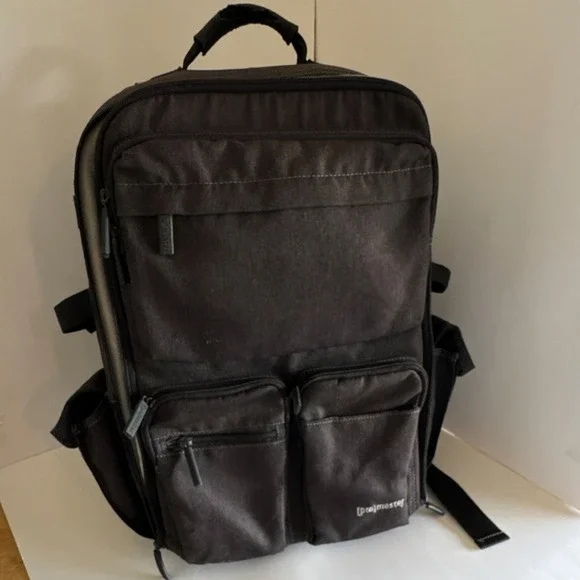 ProMaster Black Nylon Padded Camera Backpack with Accessory Compartments