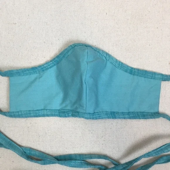 Turquoise 3 Layer Cotton Face Mask