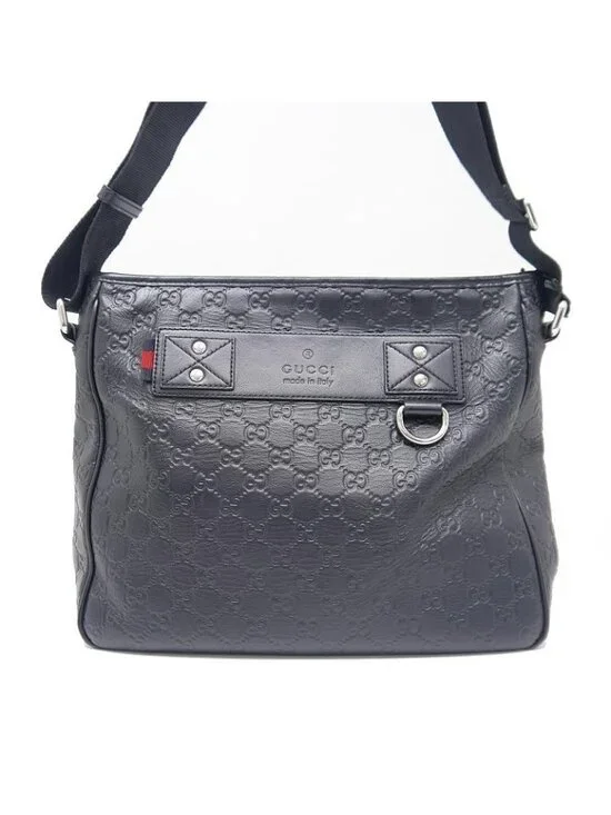 Gucci Guccissima Shoulder Bag Black