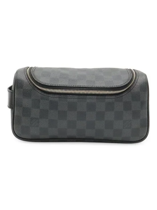 Louis Vuitton Damier Graphite Toilet Pouch Travel Clutch Handbag