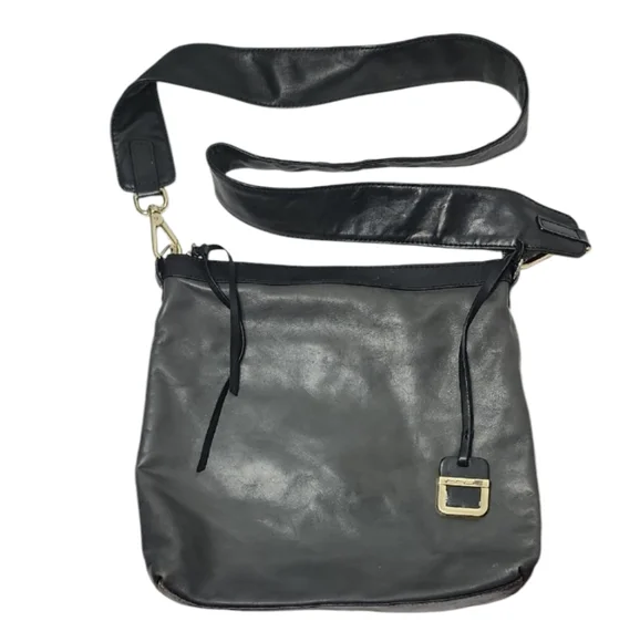 Innue Made in Italy Brown Two‎ Tone Leather Crossbody Bag