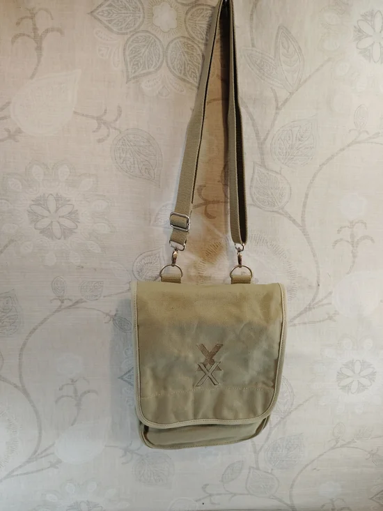 Canvas Messenger Bag in Military Green Versatile Everyday Crossbody