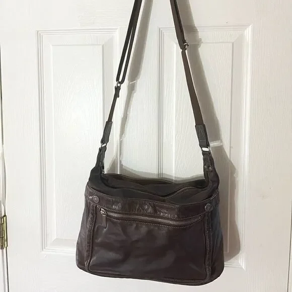 Vintage Toyooka Handmade craftsman made in Japan distressed Brown leather bag