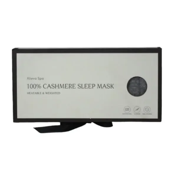 BNWOT Alieva Spa Cashmere Heated Weighted Eye Mask; Grey
