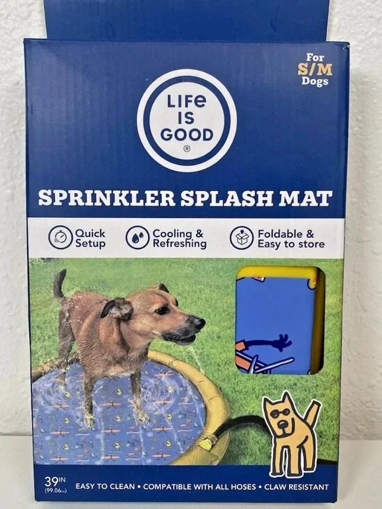 Life Is Good Sprinkler Splash Mat Small/Med Dogs 52