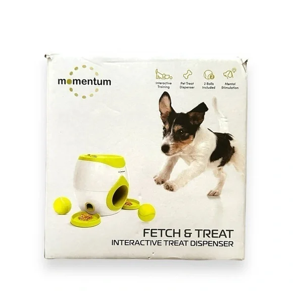 MOMENTUM FETCH AND TREAT INTERACTIVE DOG TOY