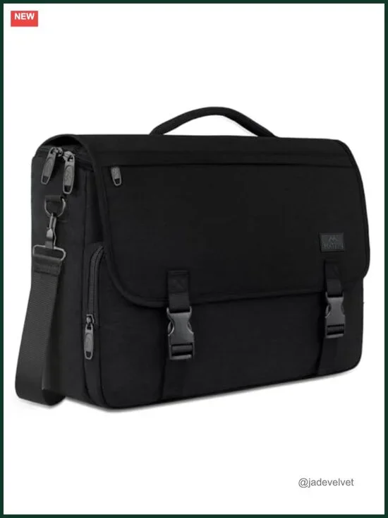 Messenger Bag for Men, Lightweight Laptop Bag 15.6 inch Water Resistant