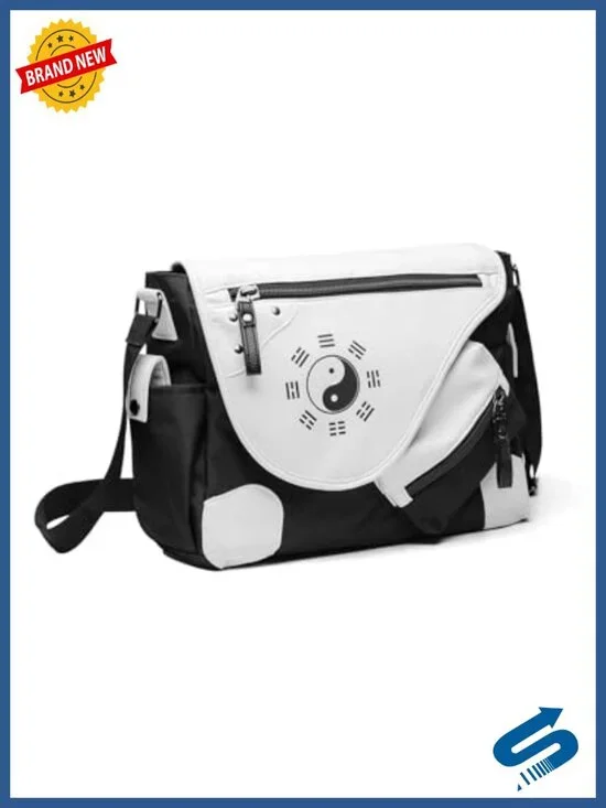 Canvas Crossbody Messenger Bag for Men, Fits 15 Inch Laptop, Streetwear