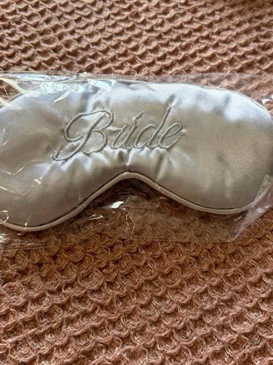 Bride Satin Sleep Mask in Silver