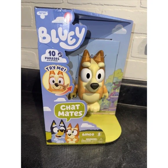 New 2018 Bluey Chat Mates Bingo Talking Articulated Dog Figure Moose Toys