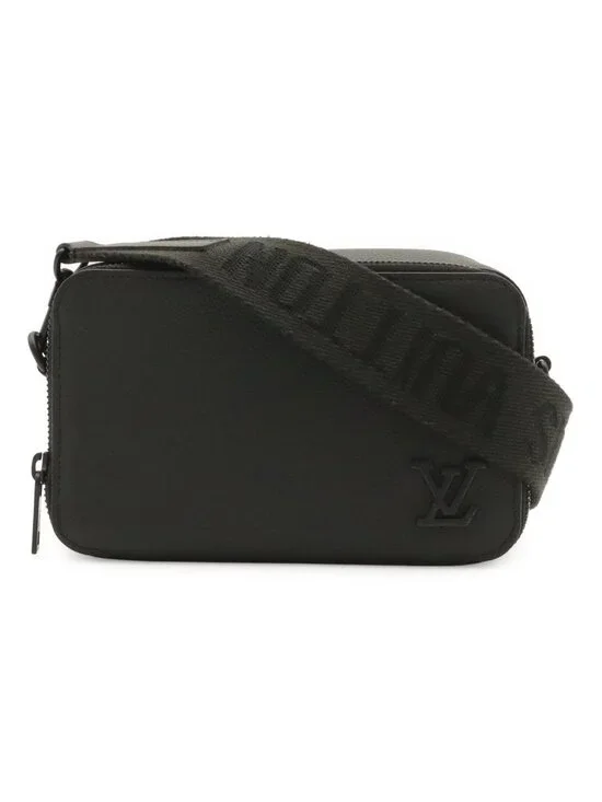 Louis Vuitton LV Aerogram Alpha Wearable Wallet Shoulder Bag 2-Way Clutch Noir