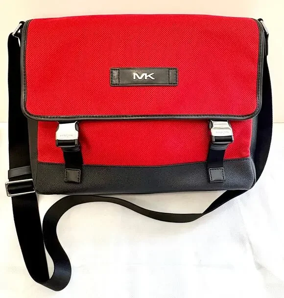 MICHAEL KORS Messenger Bag in Red & Black - Mint Condition - Retail: $280