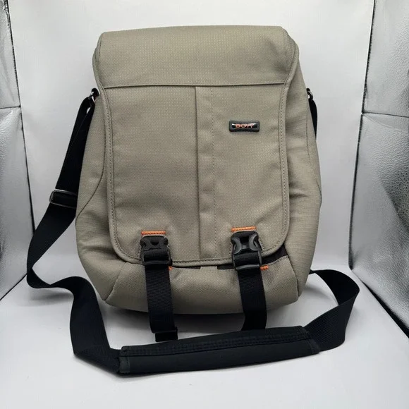 Boyt Messenger Bag Unisex Large Tan Orange Cordura Laptop Shoulder Travel Bag