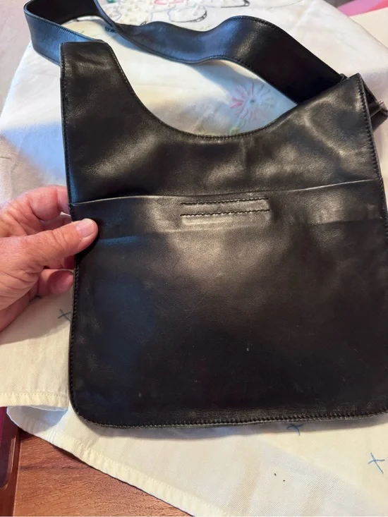 Prada Black Leather Messenger Bag