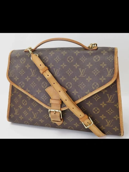 Louis Vuitton Monogram Canvas Messenger Bag in Brown and Tan