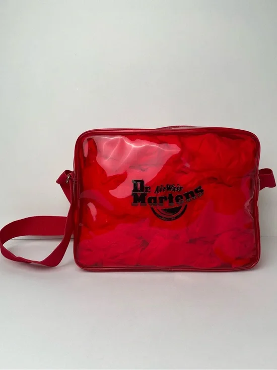 Vintage Dr. Martens Medium Red Messenger Logo Bag