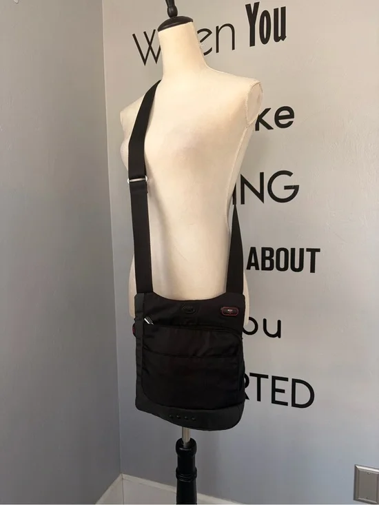 EUC Tumi Gray Balistic Nylon Crossbody Messenger Bag with Adjustable Strap