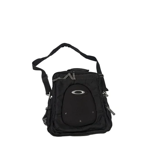 Oakley Vintage Vertical Messenger Bag Black Ballistic Nylon Techwear Crossbody