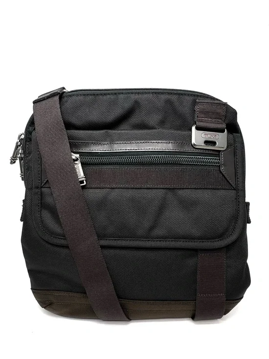 Tumi Eastern Zip Top Flap Crossbody Hickory Brown Nylon Messenger Bag Like New